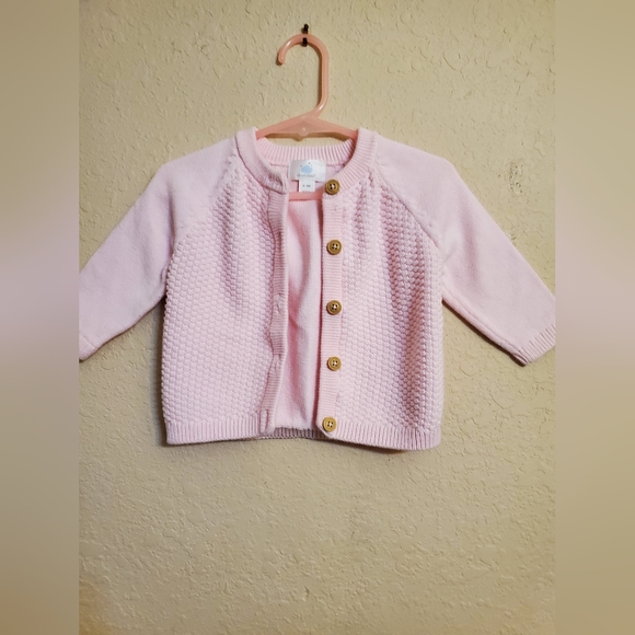 (4/$15) Cloud Island 6-9 month pink sweater - Picture 2 of 5